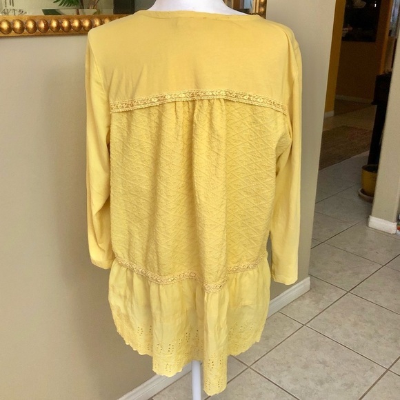 LOGO Cotton Blend Embroidered Knit Button Down Shirt - Picture 7 of 12